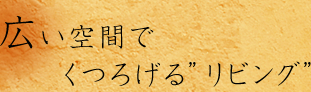 広い空間でくつろげるリビング